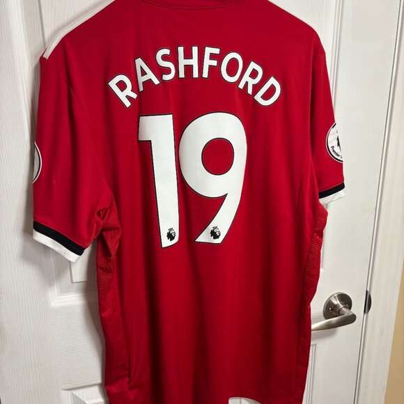 adidas 2017/2018 Manchester United Home Soccer jersey XL RASHFORD #19 - Picture 2 of 2